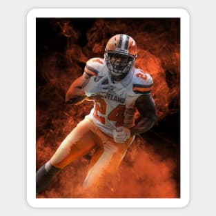 Nick Chubb Cleveland Sports Art Sticker